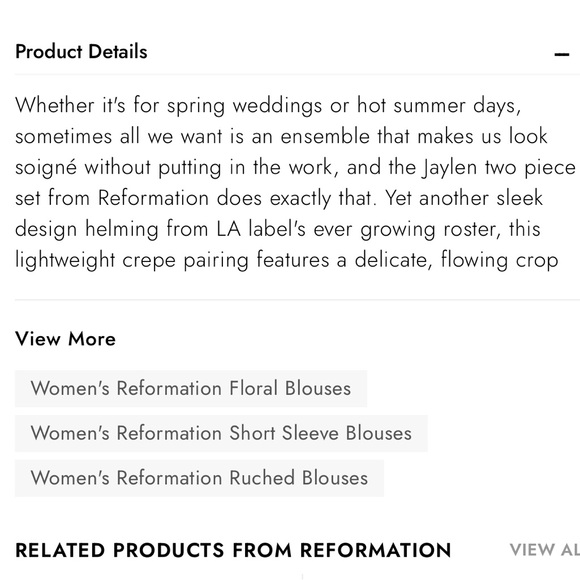 Reformation Jaylen Two Piece Set - Picture 6 of 10